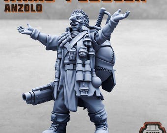 Anzolo Arms Peddler - Print Minis Licensed 28-32mm Resin Sci-Fi NPC Miniature