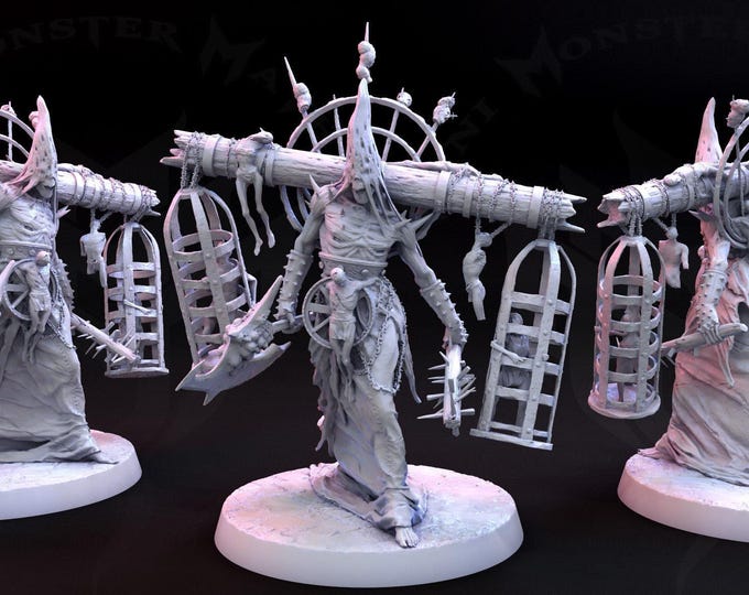 Chaos Executioner Pose 1 - Fantasy Miniature - Mini Monster Mayhem Fantasy Resin Miniature