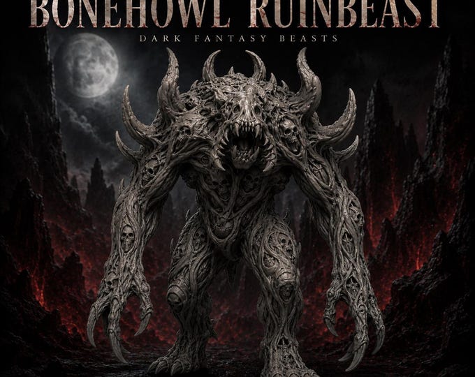 Bonehowl Ruinbeast - HGM Exclusive Resin Dark Fantasy Monster Miniature