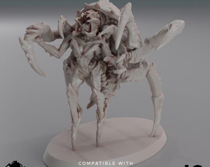 Infected Queen - Deep Hive - Oshounaminis - Tabletop wargaming miniature for Grimdark | OPR | Sci-fi | Alien Bug Proxy | Printed mini