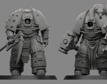 Exterminator Terminators RESCALED Squad to 80 Percent Body and 90 Percent Head - Sedivalle - Tabletop Wargaming for Grimdark | OPR | Sci-fi