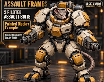 Gnawbound Breachmantle Assault Frames | Choose 1 of 3 or Full Unit | Sci-Fi Rat Mech Resin Miniatures | HGM Original