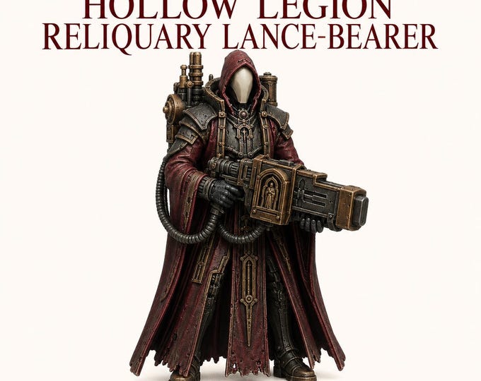 Hollow Legion Reliquary Lance-Bearer | Heavy Weapon Sci-Fi Resin Miniature | 28-32mm Grimdark Tabletop
