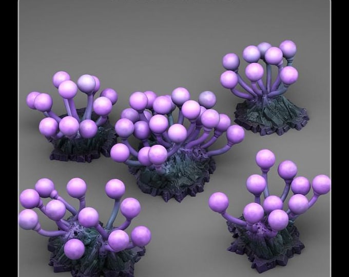 Underwater Alien Light Bulbs Wargaming Terrain Objectives | Fantastic Plants and Rocks | PathFinder | Mini | Dungeons and Dragons | Fantasy