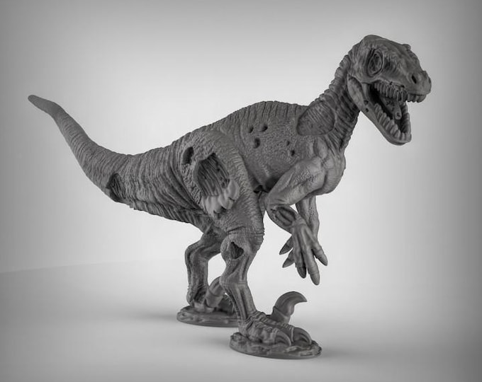 Undead Velociraptor - Fantasy Miniature  - Duncan Shadow - Tabletop Wargaming for Grimdark | OPR Sci-Fi & Fantasy Resin Mini