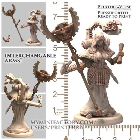 Law Priestess - Romanus - Sci-Fi Grimdark - Character Miniature