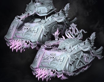 Chaos Battle / Transporter Tank Miniature - Chaos Of Excess - Wildmesh Wildmesh Tabletop Wargaming for Grimdark Alternative OPR