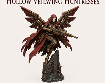 Hollow Veilwing Huntresses - Flying Sci-Fi Resin Miniatures - HGM Exclusive