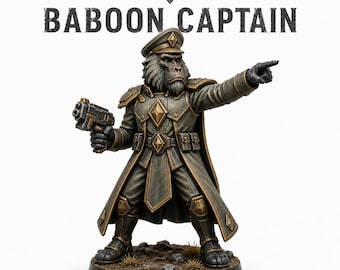 Baboon Captain | Stone Legion Resin Commander Miniature | HGM Exclusive