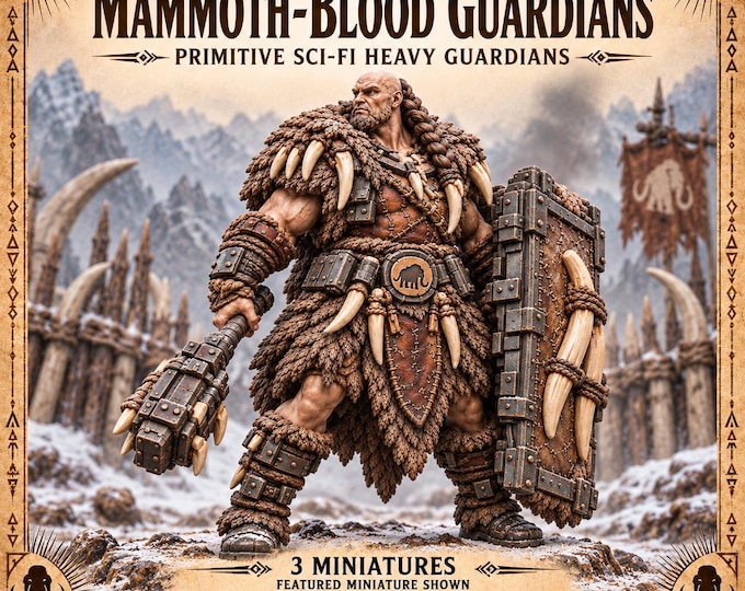 Mammoth-Blood Guardians | Choose 1 of 3 or Full Set | Oversized Sci-Fi Resin Bodyguards | HGM Original
