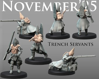 Trench Servants - Printerra Studios - Sci-Fi Grimdark - Resin Miniature