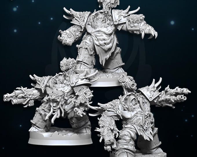 Chaos Plague Decimators - WildMesh - Sci-Fi Grimdark Squad Miniatures