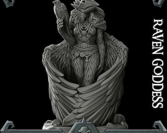 Raven Goddess - Rocket Pig Games - Fantasy Resin Miniature