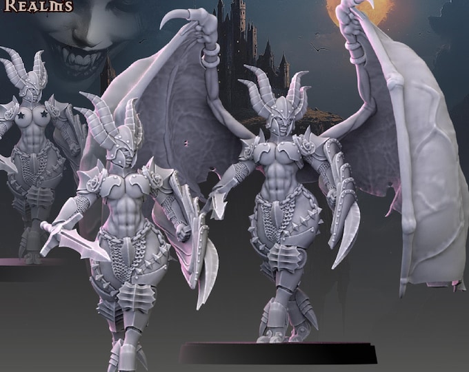 Vampire Valkyrie - Striding - Across the Realms - Tabletop Wargaming for Grimdark | OPR | Sci-fi