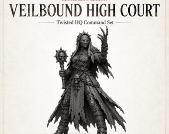 Veilbound High Court - BloodIron Legion - Grey Resin Miniatures - HGM Exclusive - Legion Wars - OPR Compatible Grimdark Wargame Models