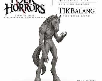 Tikbalang Miniature | Philippine Folklore Monster | Folk Horror Resin Model | RPG Creature | Multiple Sizes | Unpainted HGM Exclusive