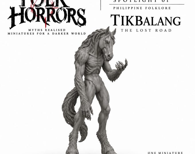 Tikbalang Miniature | Philippine Folklore Monster | Folk Horror Resin Model | RPG Creature | Multiple Sizes | Unpainted HGM Exclusive