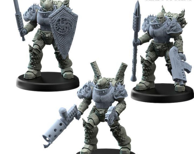 Lizard Trueborn  - Alphaya - Printerra Studios - Tabletop Wargaming Miniature for Grimdark | OPR | Sci-fi