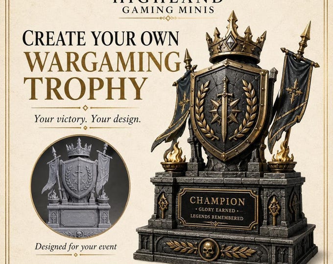 Create Your Own Wargaming Trophy | 28–200mm Personalised Resin Gaming Award