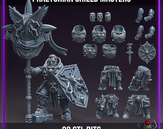 Praetorian Shield Masters - Eight Legs Miniatures - Tabletop Wargaming for Grimdark | Alternative  | OPR Sci-Fi mini