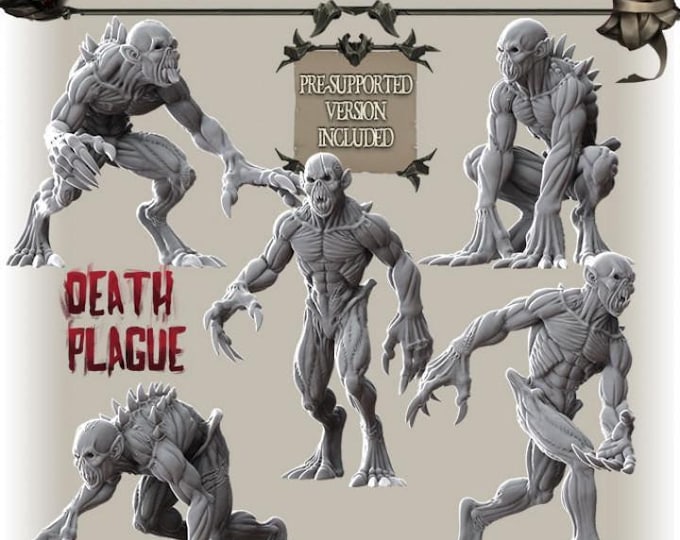 Plague Ghouls - Fantasy Miniatures  - Rocket Pig Games - Tabletop Wargaming for Grimdark | OPR Sci-Fi & Fantasy Resin Mini