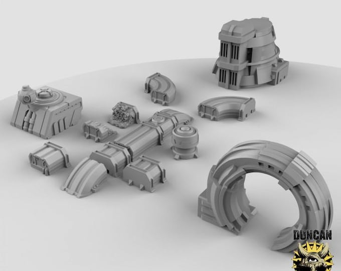 Sci Fi Terrain Bundle | Duncan Shadow| PathFinder | Mini | Tabletop Wargaming | Dungeons and Dragons | Resin | Fantasy | RPG
