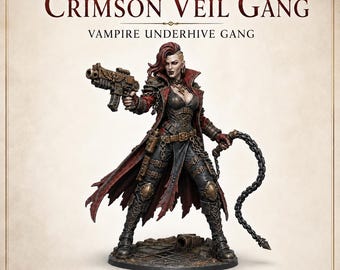 Crimson Veil Gang Vampire Undergound Hive Gangers - BloodIron Legion - Exclusive HighlandGamingMinis Wargaming for Grimdark OPR Sci Fi Gang