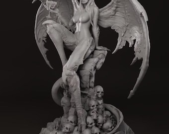 Evadne Fantasy Miniature for Sci-Fi Wargames & TTRPG DnD Fantasy Tabletop Wargaming | Dungeons and Maidens mini
