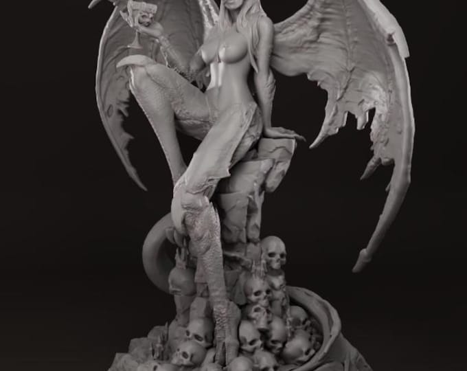 Evadne Fantasy Miniature for Sci-Fi Wargames & TTRPG DnD Fantasy Tabletop Wargaming | Dungeons and Maidens mini