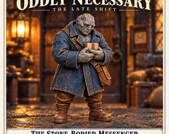 Stone-Bodied Messenger | Oddly Necessary Fantasy Courier NPC | 32mm Resin Miniature | HGM Exclusive