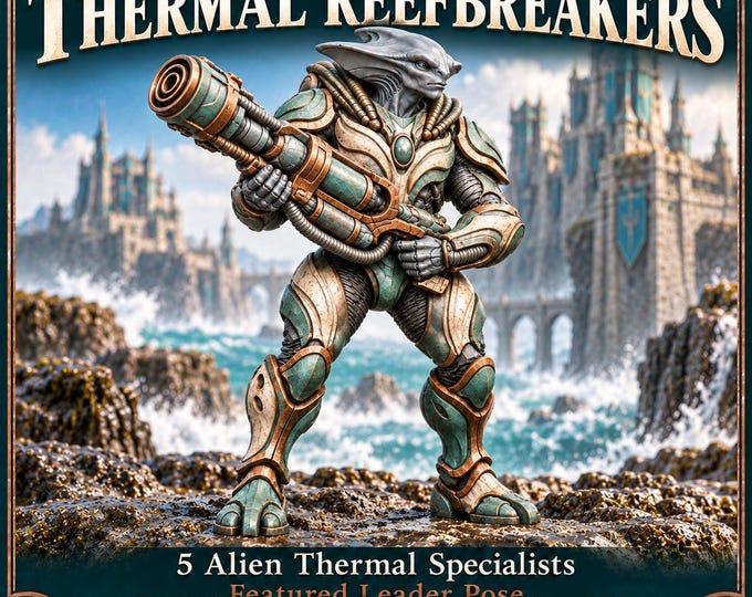 Brineglass Thermal Reefbreakers | Choose 1 of 5 or Full Set | Alien Breacher Resin Miniatures | HGM Exclusive