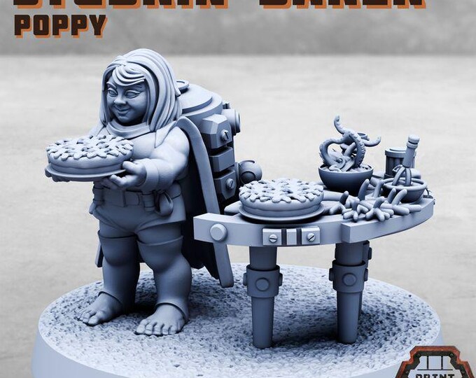 Poppy - Stubkin Baker - Print Minis - Tabletop Wargaming for Grimdark | Alternative  | OPR Sci-Fi mini