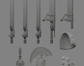 MK T X Y Chainsword and extras set for Marine Squad - Sedivalle - Tabletop Wargaming for Grimdark | OPR | Sci-fi
