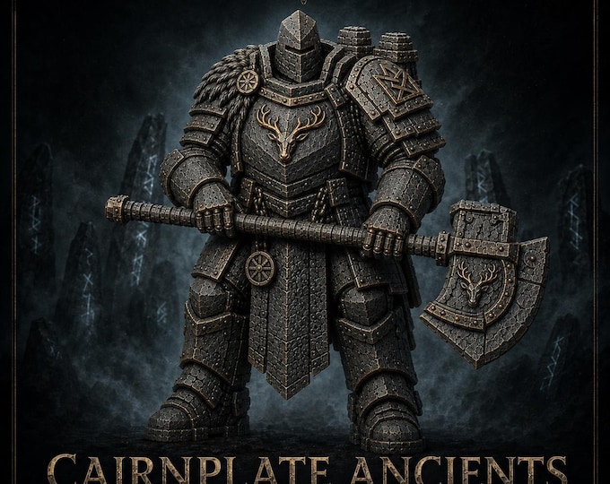 Cairnplate Ancients | Black Glen Legion | 5-Piece 40mm Resin Sci-Fi Miniature Unit | HGM Exclusive
