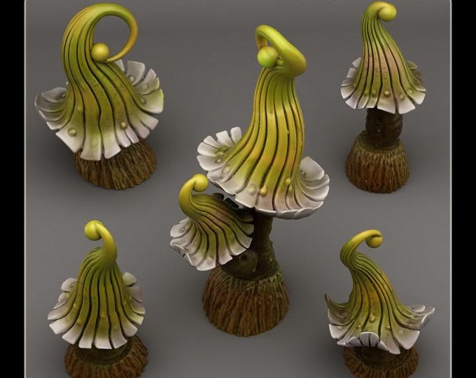 Enchanted Mushrooms Wargaming Terrain Objectives | Fantastic Plants and Rocks | PathFinder | Mini | Dungeons and Dragons | Fantasy | RPG