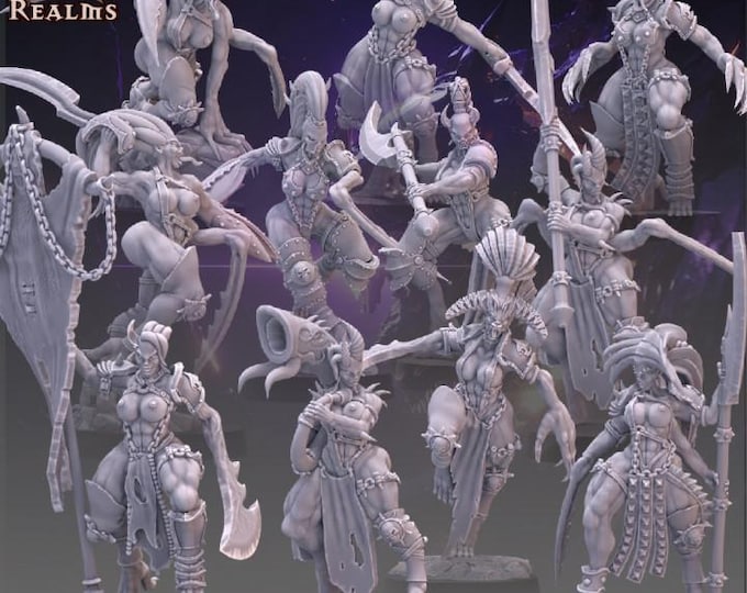 Chaos Demons Succubus Sirens of Ecstasy - Across the Realms - Tabletop Wargaming for Grimdark | Alternative  | OPR Sci-Fi mini