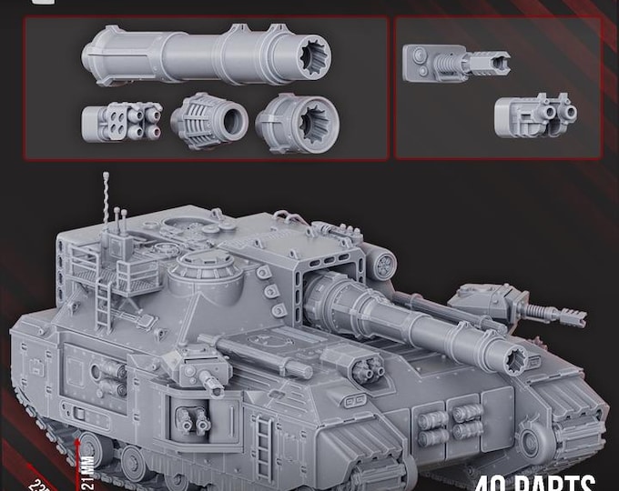 Superheavy Tank Barboudon B-5 - Grimdark - DakkaDakka - Fantasy Resin Miniature