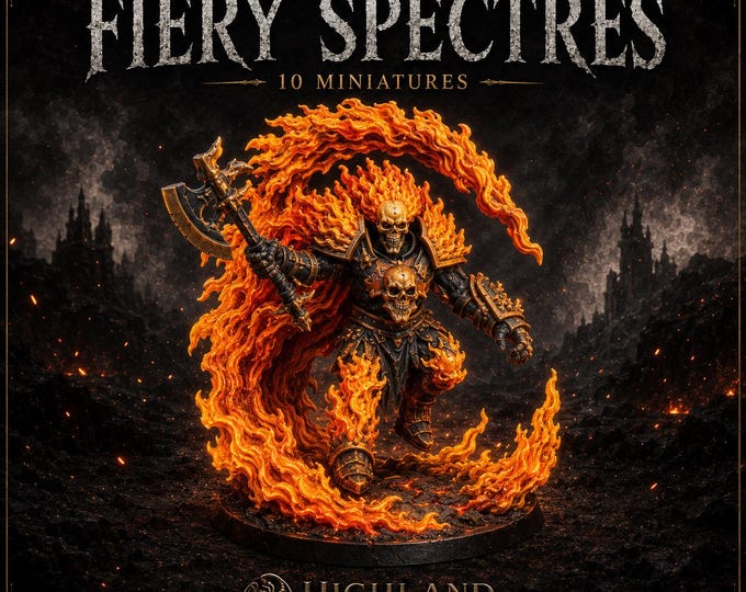 Fiery Spectres | 11 Legion of Damnation Sci-Fi Resin Miniatures | HGM Exclusive