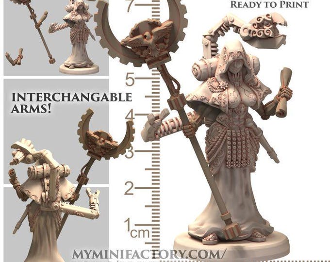 Law Priestess  - Romanus - Printerra Studios - Tabletop Wargaming Miniature for Grimdark | OPR | Sci-fi