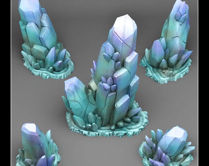 Ice Crystals -  Wargaming Terrain Objectives, Fantastic Plants and Rocks | PathFinder | Mini | Dungeons and Dragons | Fantasy | RPG