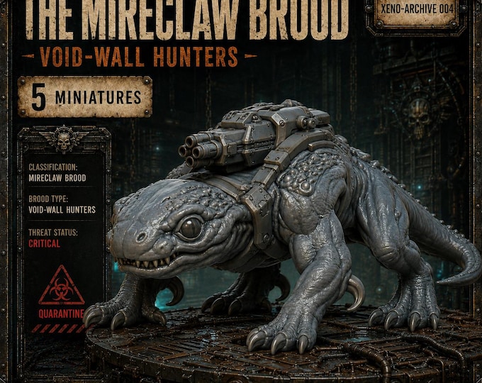 The Mireclaw Brood | 5 HGM Underworks Void-Wall Hunters | Resin Miniatures
