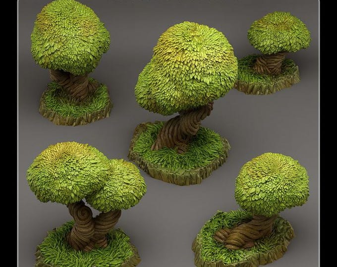 Majestic Enchanted Trees - Fantastic Plants & Rocks - Fantasy Terrain Set