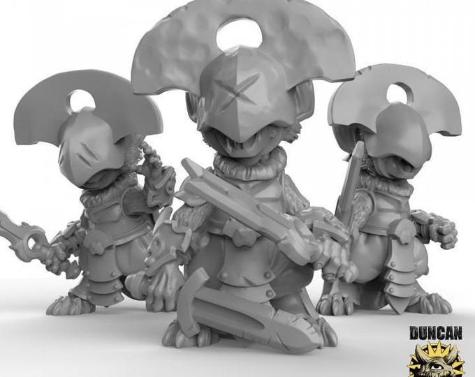 Mousle Black Executioners with Swords | Duncan Shadow| PathFinder | Mini | Tabletop Wargaming | Dungeons and Dragons | Resin | Fantasy | RPG