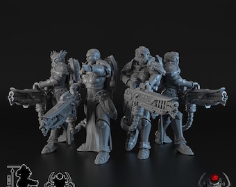 Battle Sisters Widows of Retribution Heavy Flamer Squad – Eight Legs Miniatures – Sci-Fi – Resin Unit