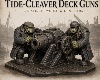 Blackwharf Tide-Cleaver Deck Guns | Choose 1 or Full 3 | HGM Exclusive Resin Miniatures