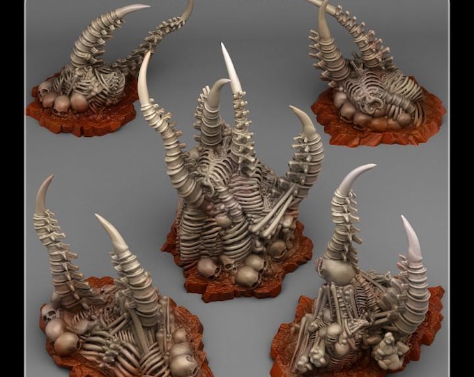Abandoned Pile of Bones Wargaming Terrain Objectives Fantastic Plants and Rocks | PathFinder | Mini Dungeons & Dragons | Grimdark | Fantasy