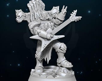 Chaos Champion of Excess Miniature - Chaos of Excess  Den of Imagination - Tabletop Wargaming for Grimdark | Alternative | OPR Sci-Fi mini
