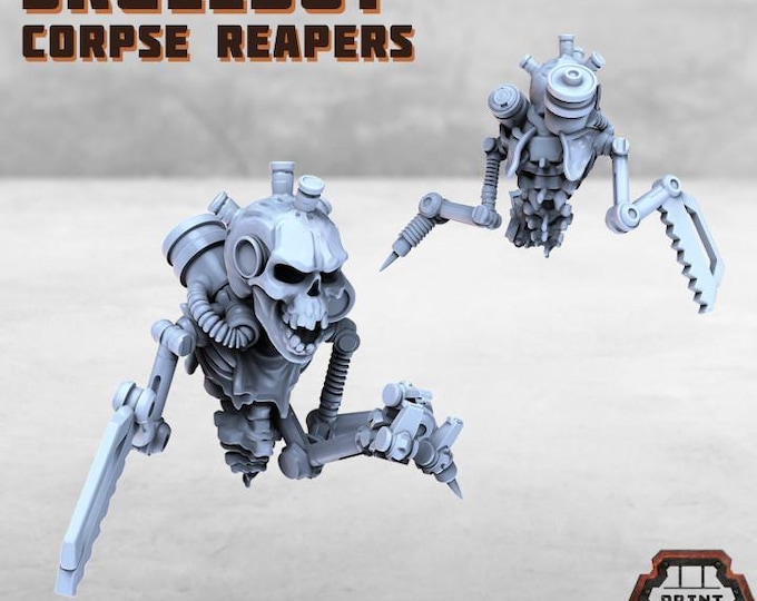 Skullbot - Corpse Reapers - Print Minis - Tabletop Wargaming Miniature for Grimdark | OPR | Sci-fi
