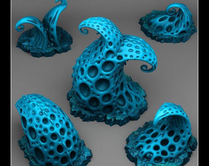 Venomous Abyss Aberration Wargaming Terrain Objectives | Fantastic Plants and Rocks | PathFinder | Dungeons and Dragons | Fantasy | RPG