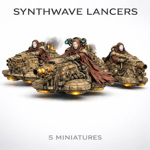 Lancieri SynthWave Cavi - Miniature volanti in resina fantascientifica - Esclusiva HGM